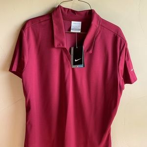 NWT XL Nike Dri-Fit golf shirt in maroo